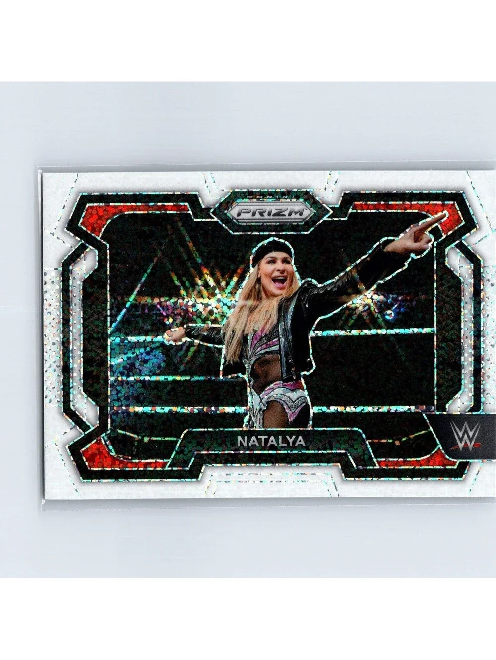 2024 Panini Prizm WWE Natalya #15 White Sparkle Prizms